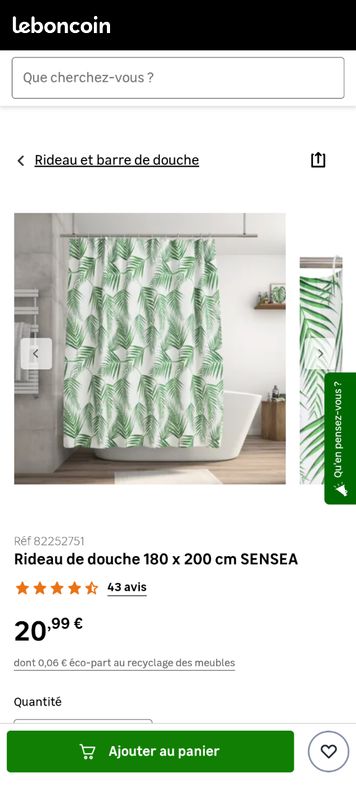 Rideaux de douche neuf (image 5)