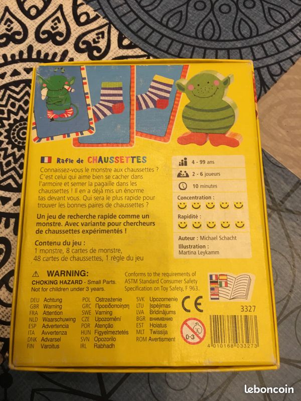 Jeu de cartes La rafle de chaussettes (image 2)