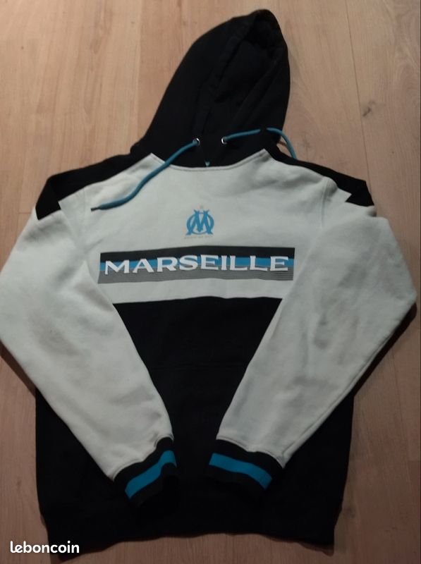 Sweat à Capuche Fan OM - Collection Officielle Olympique De Marseille