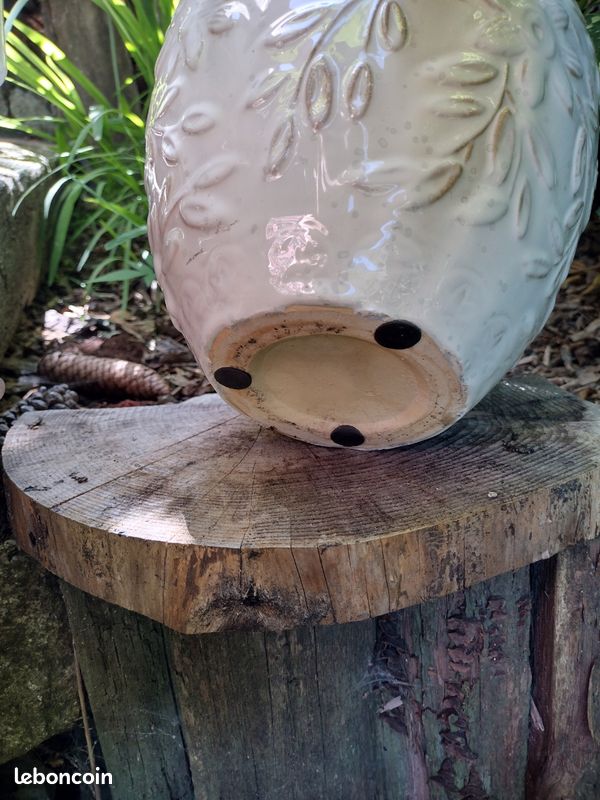 Vase céramique blanc (image 5)