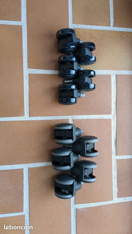 2 lots de 5 roues pour chaise de bureau (image 1)