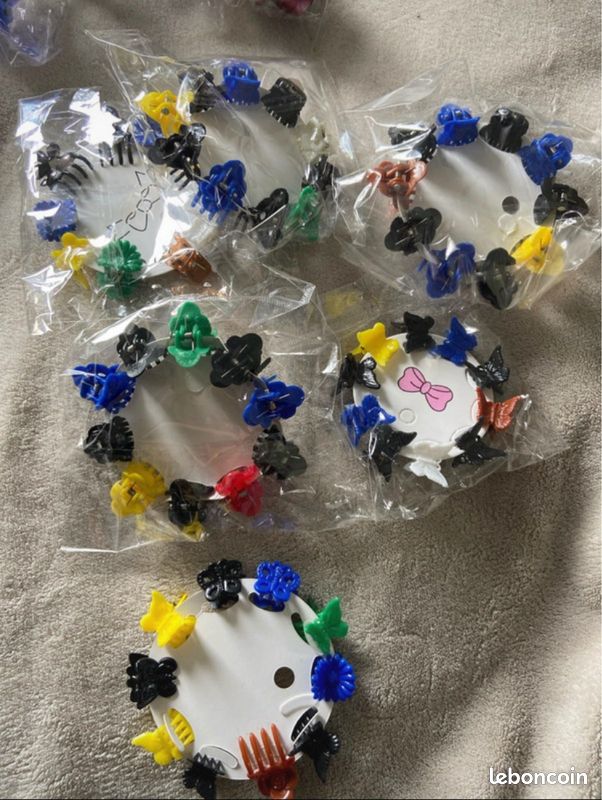 Lot important barrettes multicolore (image 1)