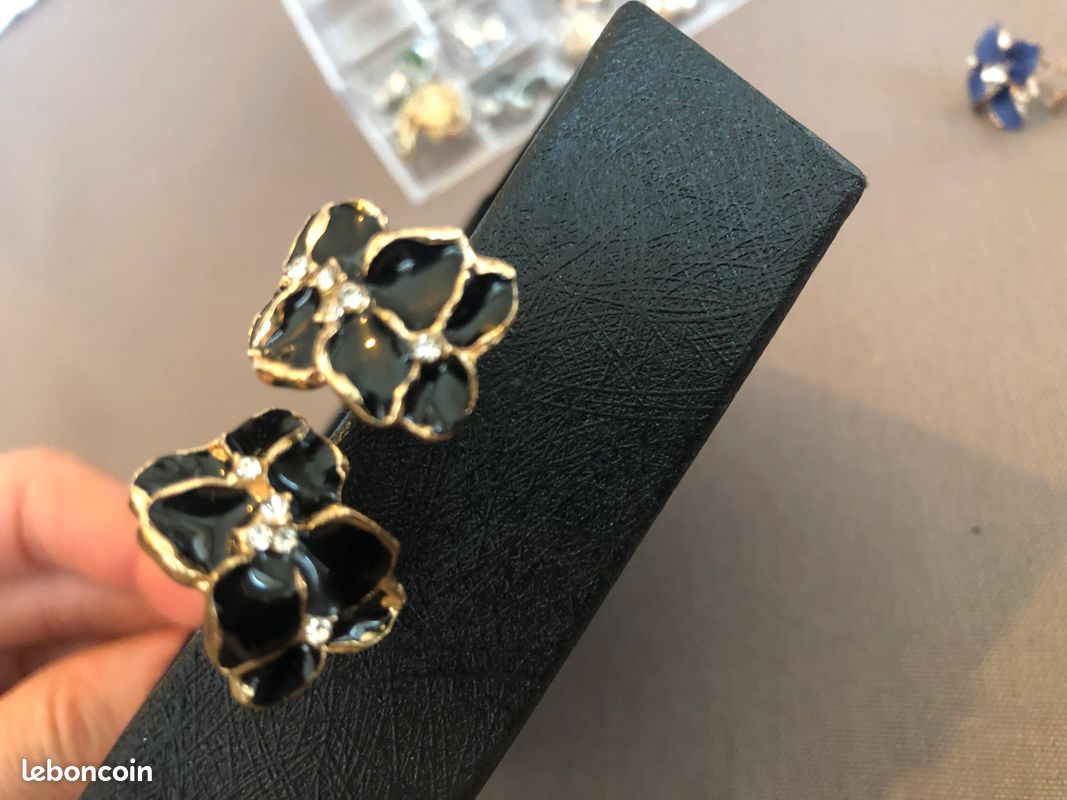 Boucles d’oreille bijoux vintage clip (image 2)