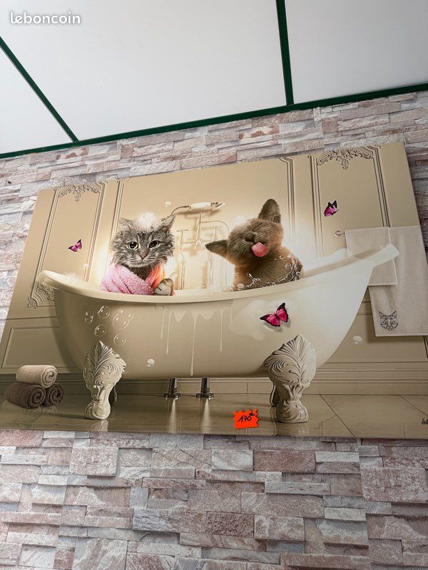 ✨ Tableau Sylvain Binet – déco originale chats ✨ (image 1)