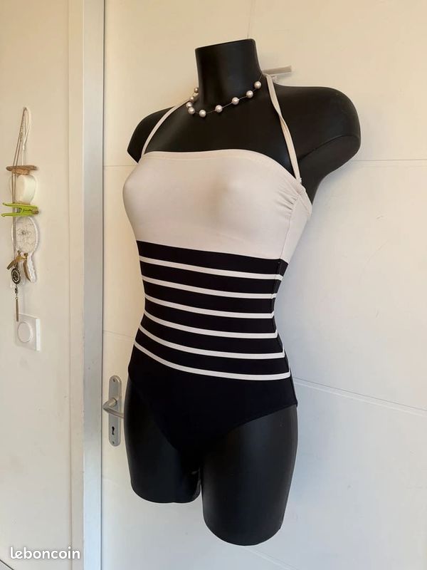 Maillot de bain rayé noir Iodus taille S (image 2)