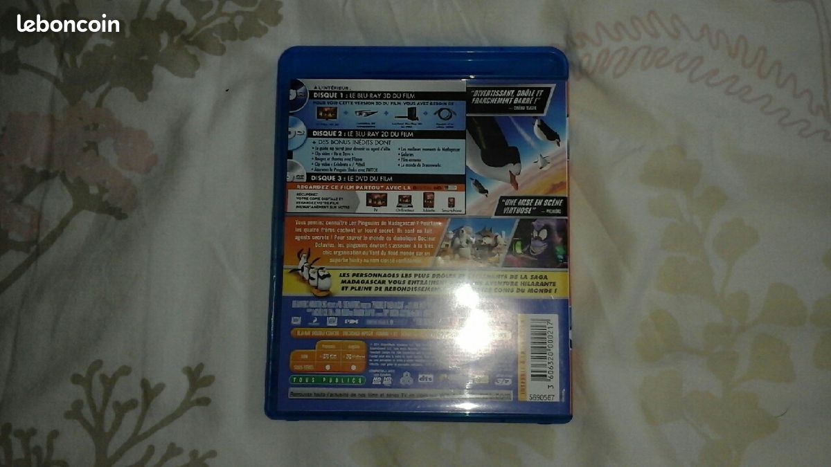 Blu ray 3d+ blu ray +dvd " les pingouins de madagascar " (image 2)