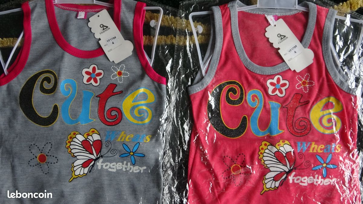 Lot de 2 ensembles filles débardeurs + shorts Taille : 4 ans (image 3)