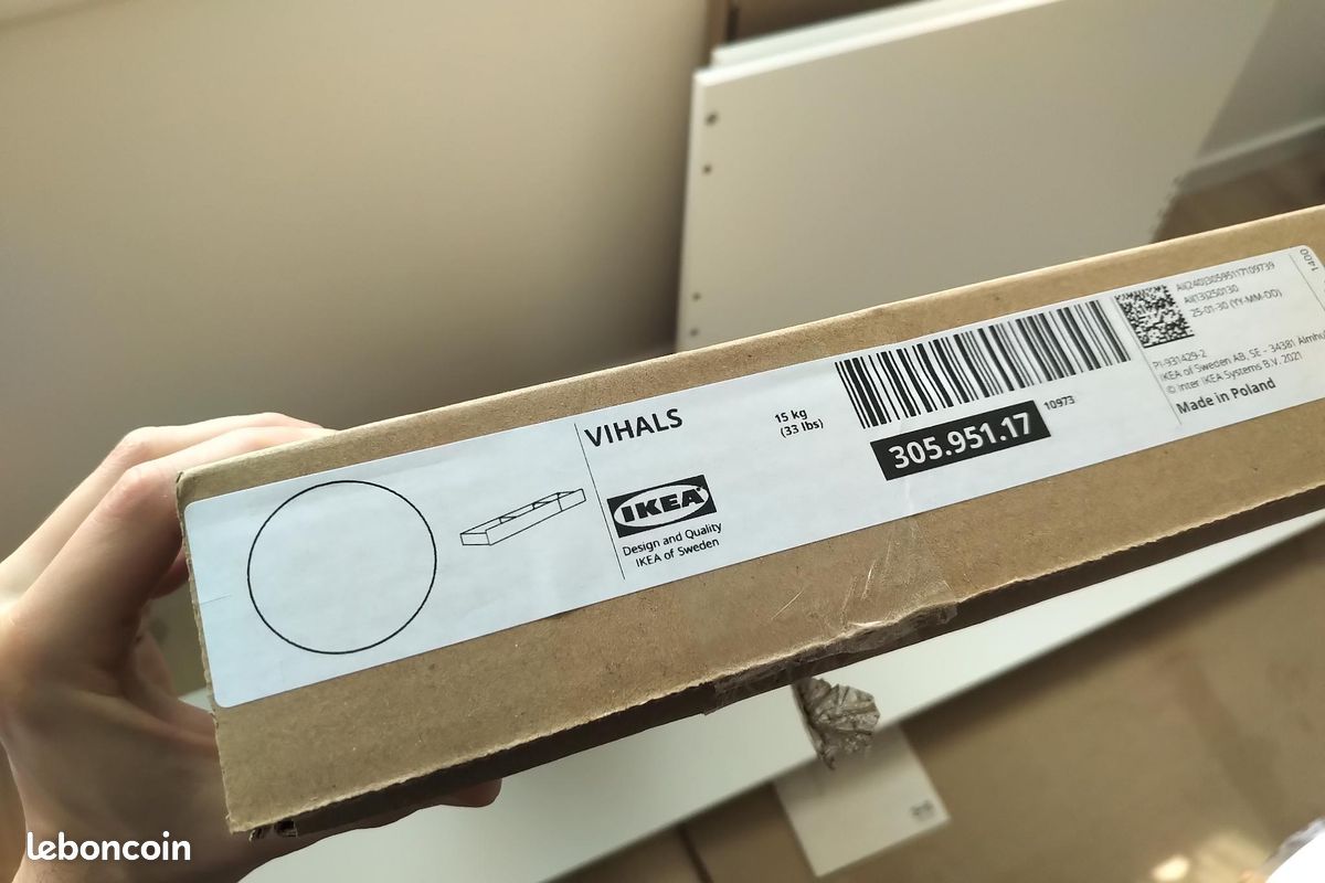 Lit IKEA VIHALS avec rangement blanc 80x200 cm - COMME NEUF (image 7)