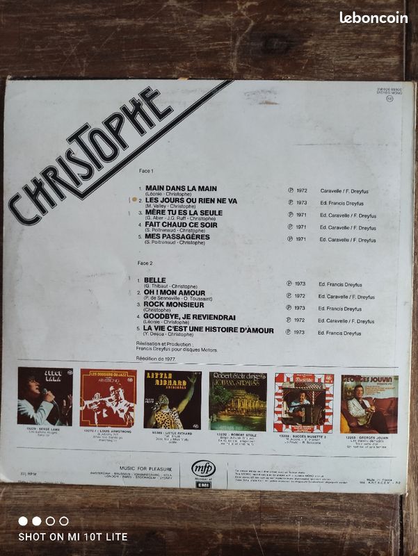 Christophe – Christophe album vinyl 33 tours (image 2)