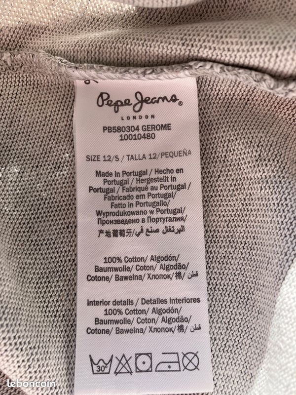Sweat à Capuche Pepe Jeans Taille 12 Ans – Gris, Occasion En Très Bon état, Pour Garçon