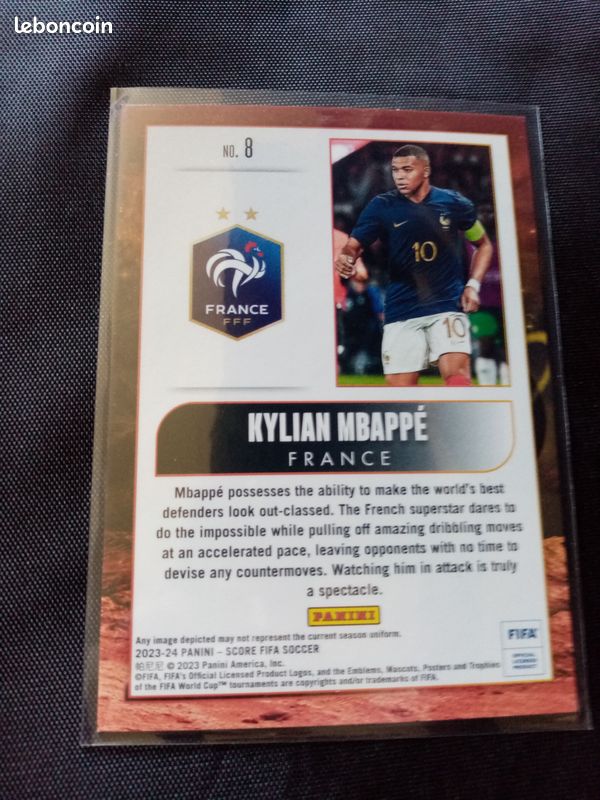 STICKER PANINI FRANCE 2024 COLLECTION OFFICIELLE KYLIAN MBAPPE FRANCE # 125 MINT