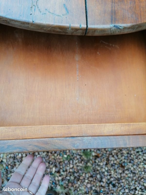 Table ovale en bois avec rabat (image 2)