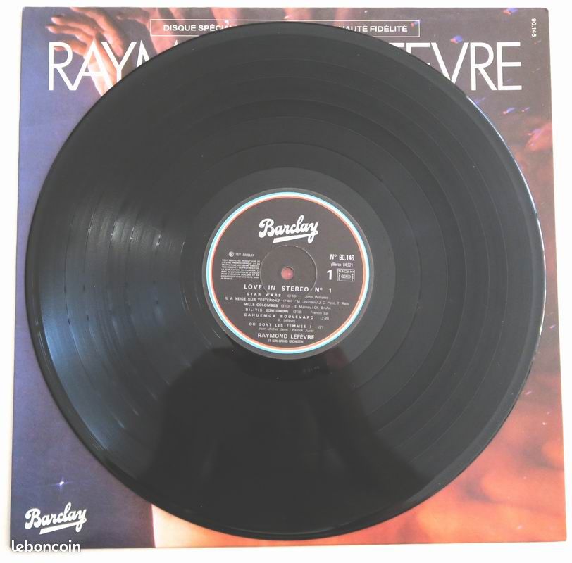 Disque LP 33 tours vinyle RAYMOND LEFEVRE - Love In Stereo N° 1 - Easy Listening Star Wars Bilitis (image 3)