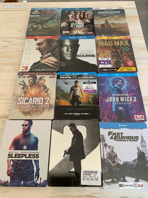 12 Coffrets SteelBooks Blu-ray - Édition Collector - Blu-ray 3D + Blu-ray + DVD - Coffret SteelBooks 4K Ultra HD + Blu-Ray comme Neuf (image 3)