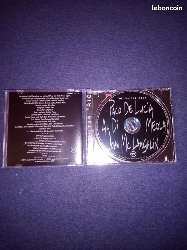 CD " Paco DE Lucia John Mc Laughlin Al Dia Meola" (image 3)