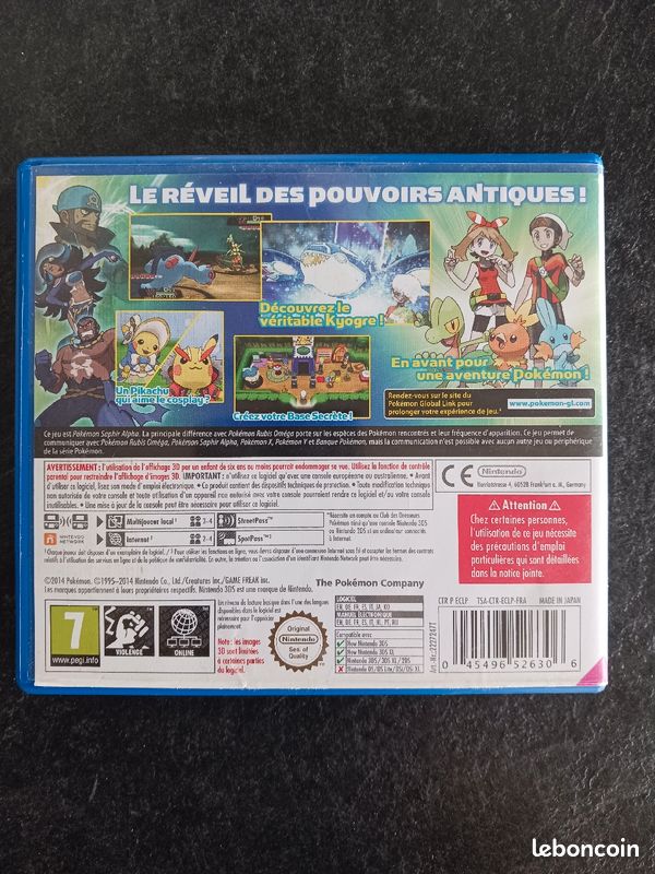 Jeu nintendo 3 DS Pokemon saphir alpha (image 2)