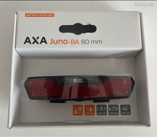 Feu Arrière AXA Juno Pour Vélo électrique Adulte - Compact, éclairage Latéral, Compatible 6-12V, Distance De Montage 50 Mm