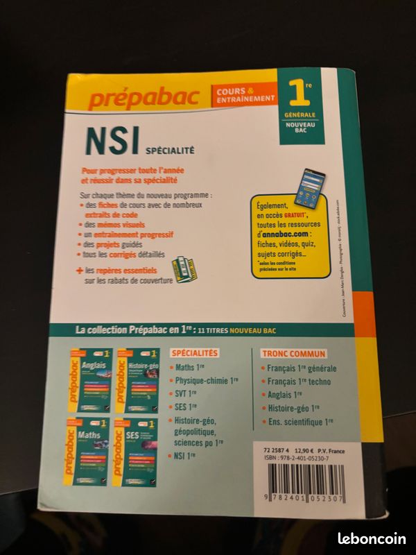 Prépabac NSI 1re générale – Cours et exercices corrigés – Hatier (image 2)