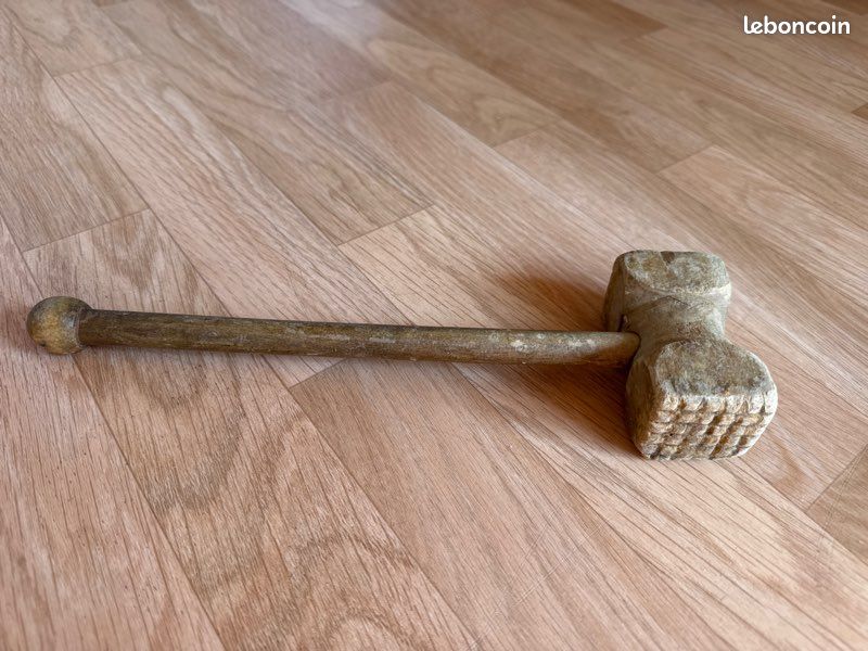 Marteau à Attendrir La Viande En Bois - Ancien Vintage - Décoration Cuisine