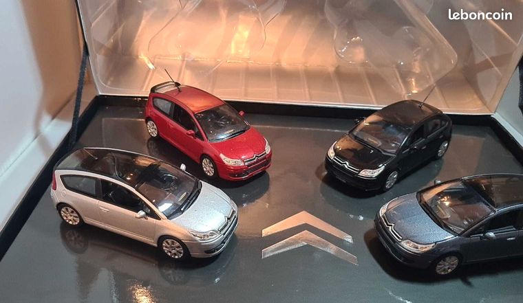 Coffret 4 Voitures NOREV 1/43 – Citroën C4 2004 – Gris, Rouge, Noir, Métal, Collection