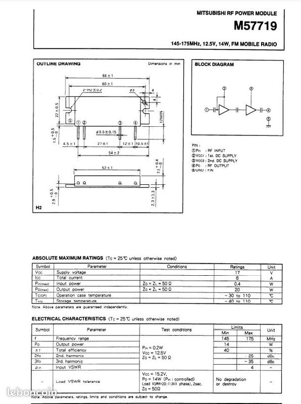 Module hybride VHF M57719 (image 3)