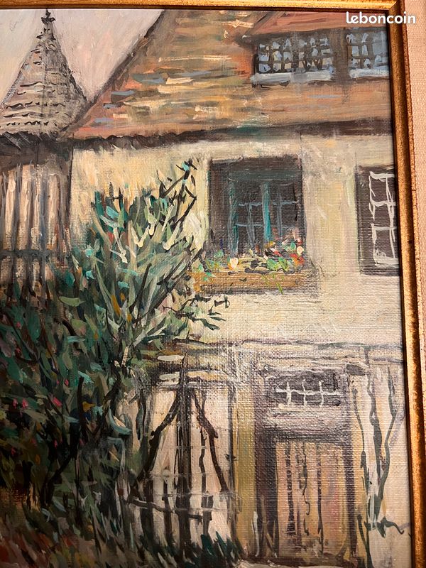 Peinture sur toile signée Marc Ecole française du XXe siècle (image 7)
