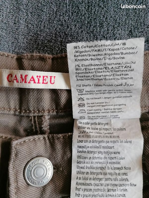 Short taupe Camaieu, taille 36 (image 8)