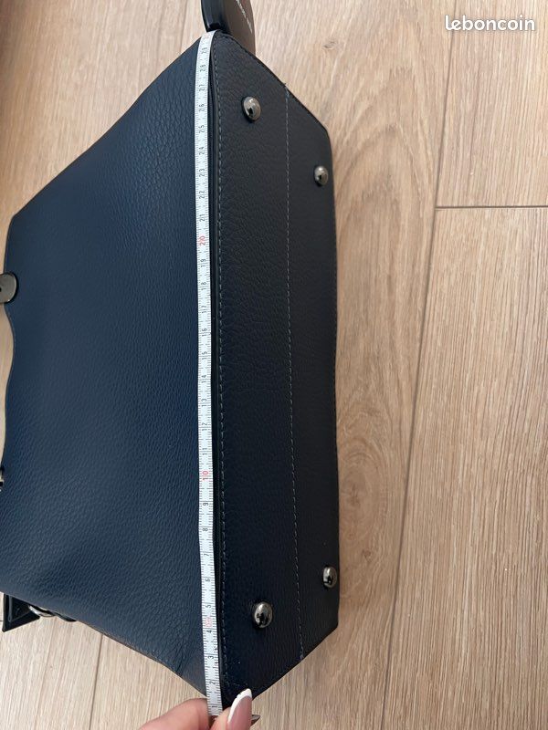 Magnifique sac cuir chic bleu marine (image 6)