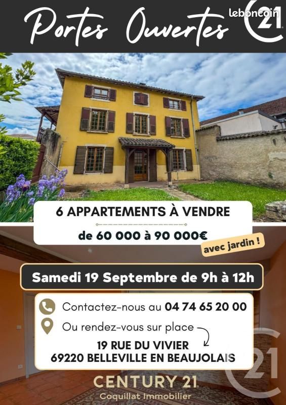 Appartement 2 pièces 32 m² · à Belleville-en-Beaujolais · 32 m² · 90 000 €