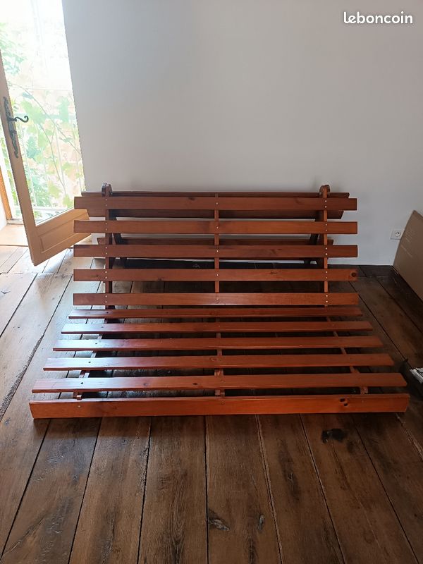 Structure futon bois et matelas (image 3)