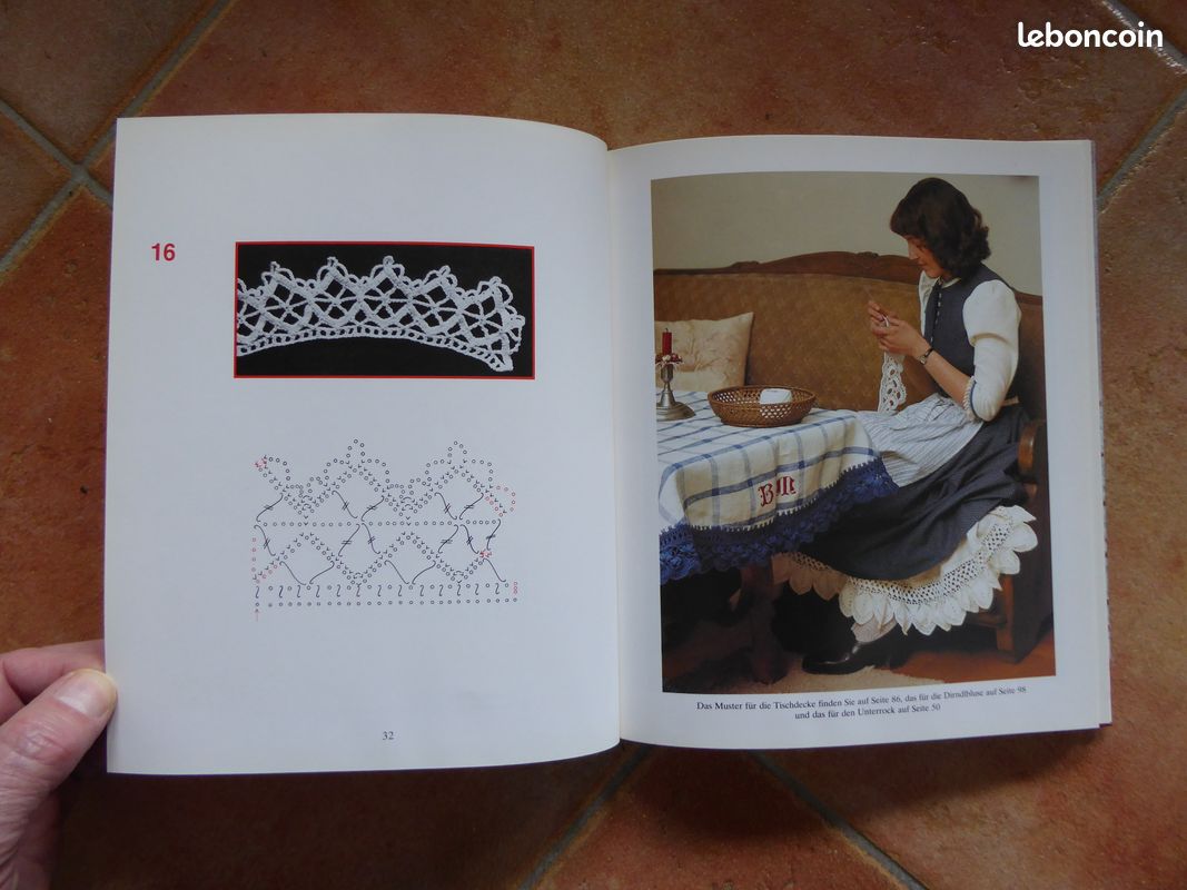 Livre Alte Häkelspitzen - Dentelle au crochet - 1982 - bel ensemble de modèles (image 10)