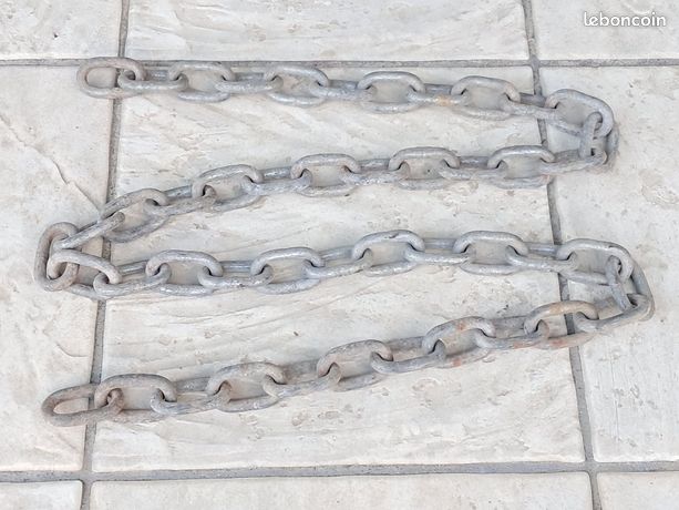 Chaîne Acier Galvanisé 8mm - 10m | Maillons Soudés | Pour Quai, Portail, Sécurité