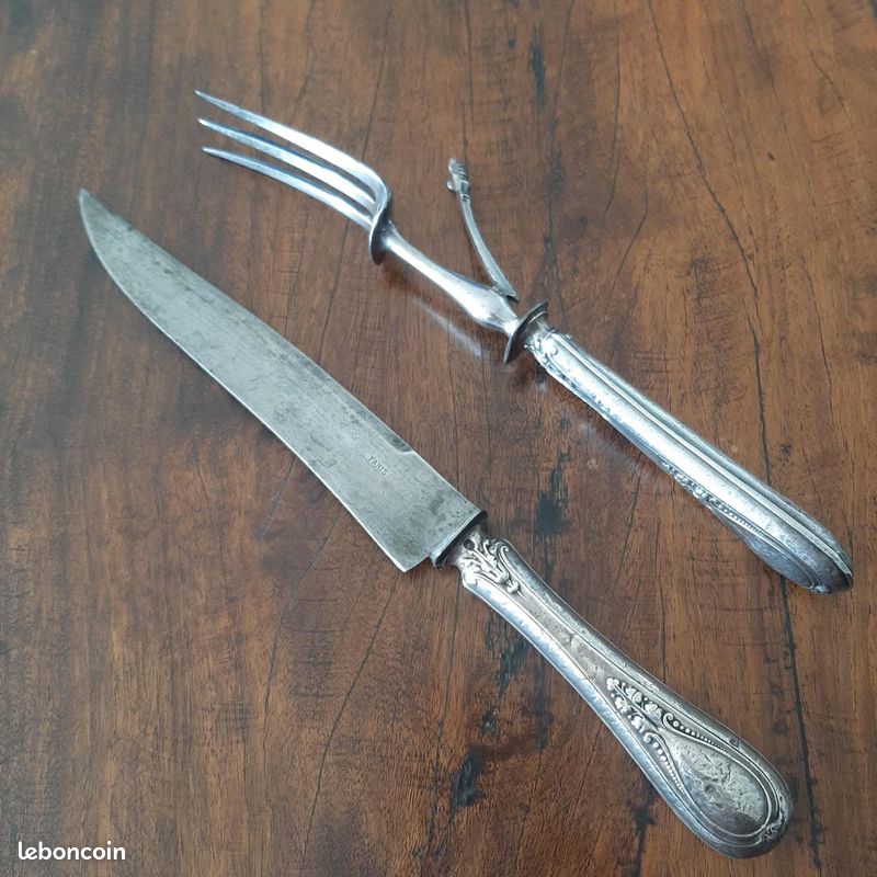 Argent Minerve Couverts Manche à GIGOT & Fourchette style