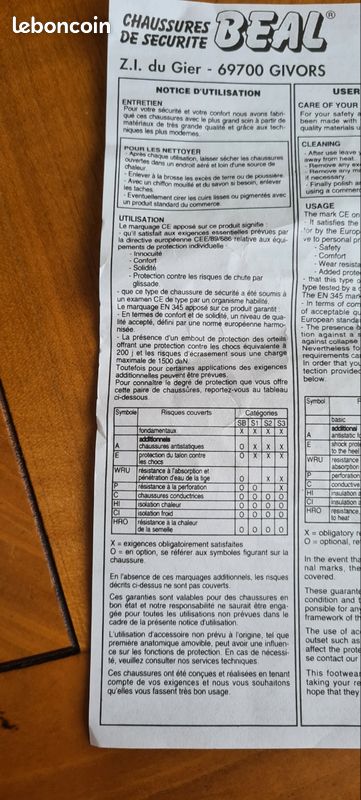 Chaussures de sécurité "speciale été, grande chaleur " très agréable à porter, T43, état neuf (image 10)