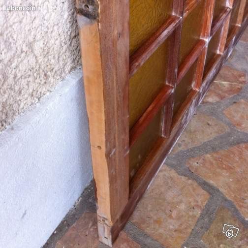 Porte en chêne massif petits carreaux (image 2)