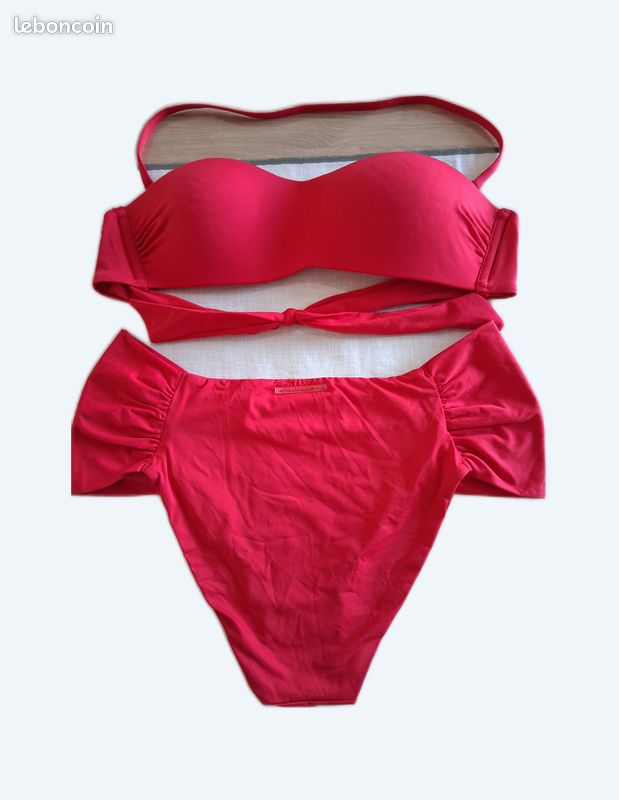 Maillot 2 pieces rouge calzedonia taille l (image 1)