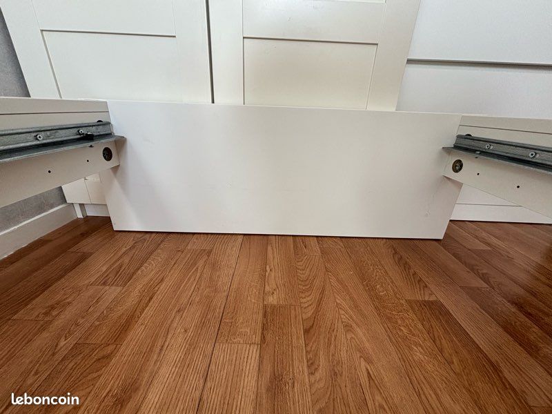 Lit blanc MALM IKEA 90x200 + Sommier (image 3)