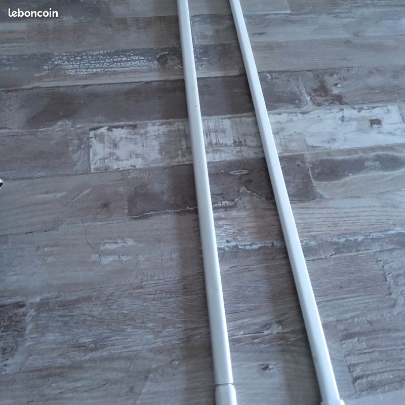 2 tringles à rideau extensibles, télescopiques de 40 à 60 cm (image 2)