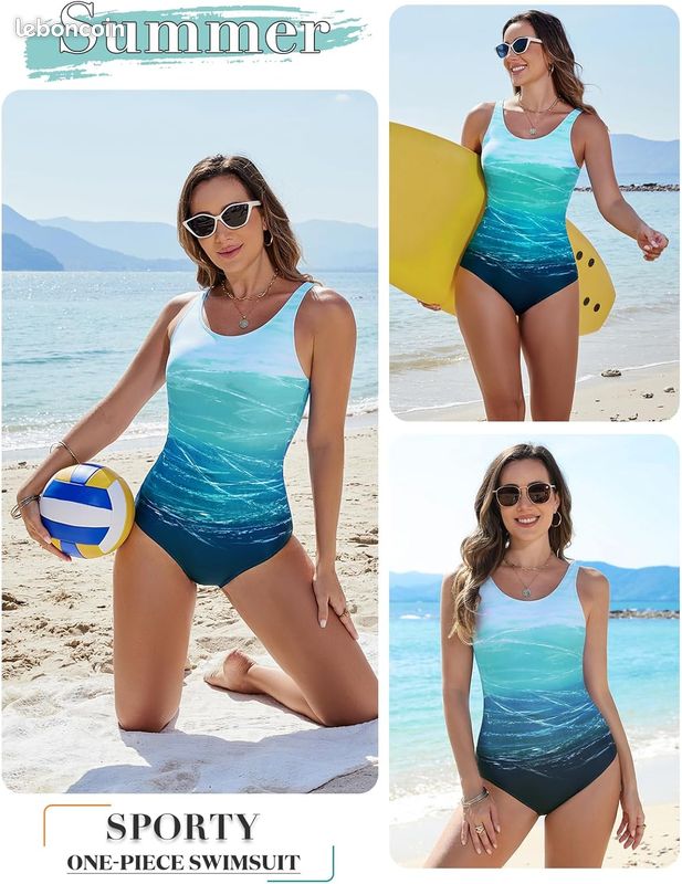 Maillot 1 pièce Yuson Girl imprimé océan – taille M (image 2)