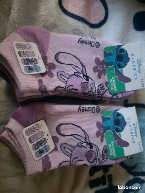 Lot de 4 paires de socquettes Stitch et Angel 31-34 (image 1)