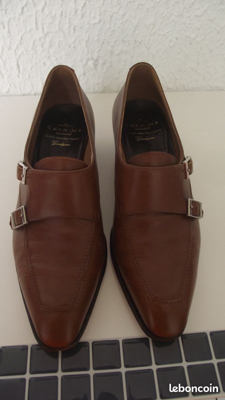 CARMINA SHOES MAKER TROTTEUR FEMME DOUBLE BOUCLES MARRON TAILLE 37 top (image 7)
