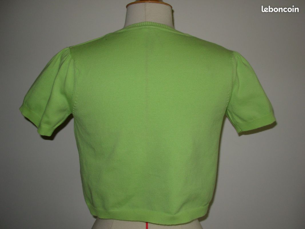 Gilet manches courtes vert pomme New Look Femme Taille XS = 34 (image 3)