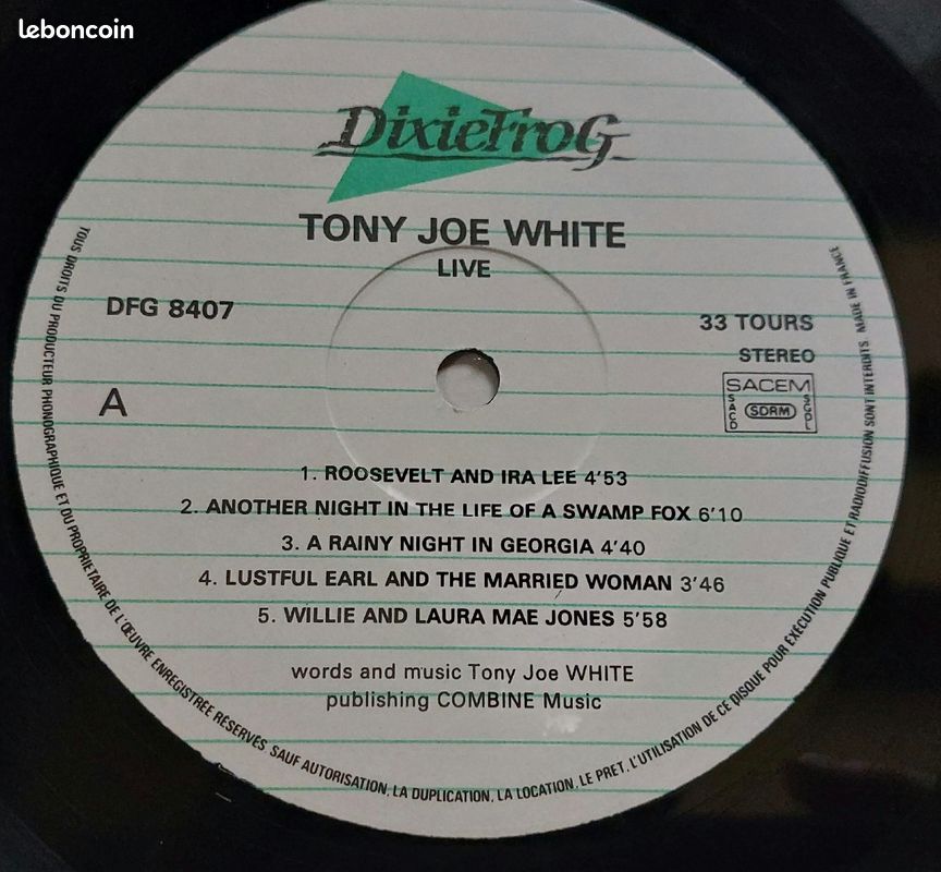 33T vinyle, Tony Joe White (Live) (image 5)
