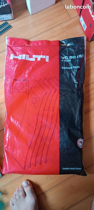 Sacs aspirateur en papier VC20 HILTI Bricolage