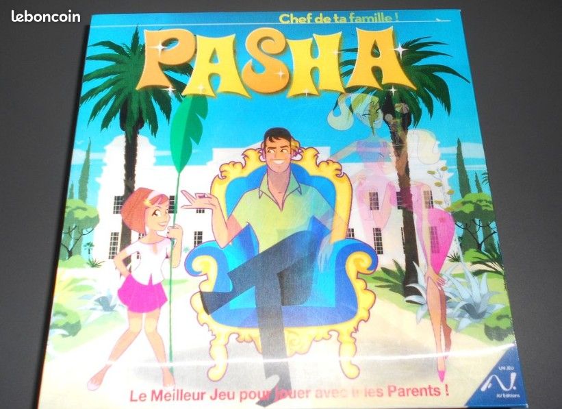 Jeu De Société PASHA - Pour Jouer En Famille (contre Les Parents) - Occasion Complet - Livraison Gratuite