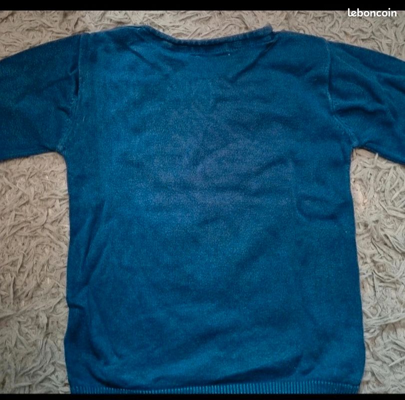 Pull violet avec cœur pailleté 3ans (image 5)
