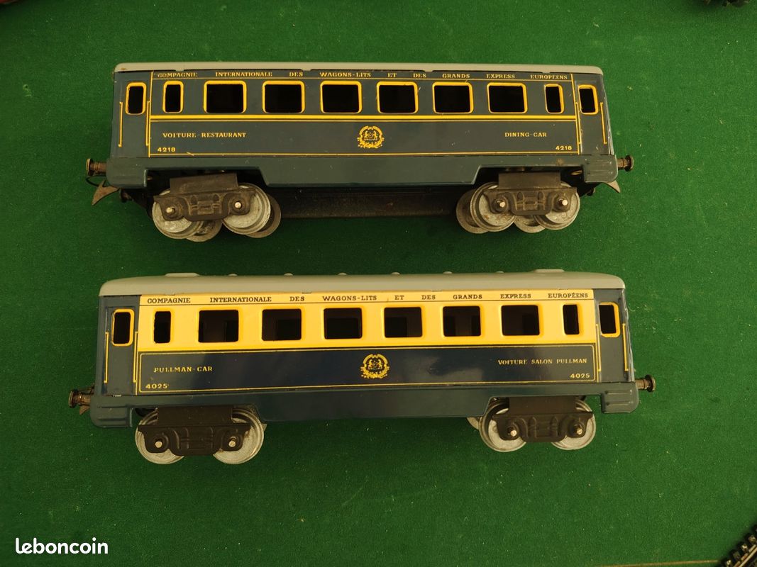 Lot de wagon Pullmann Hornby Meccano en métal Échelle O SNCF (image 3)