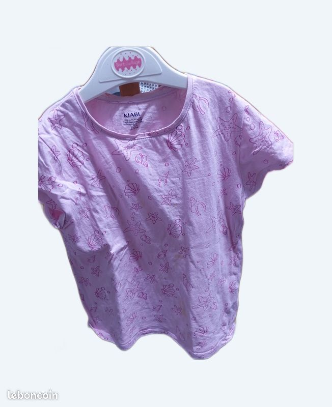 T-shirt coquillage T10 ans (image 1)