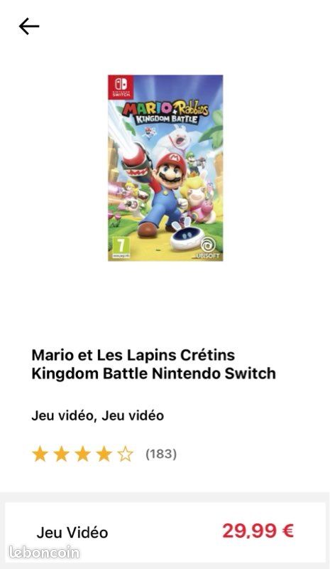 Jeu switch Mario et les lapins crétins kingdom battle COMME NEUF (image 4)