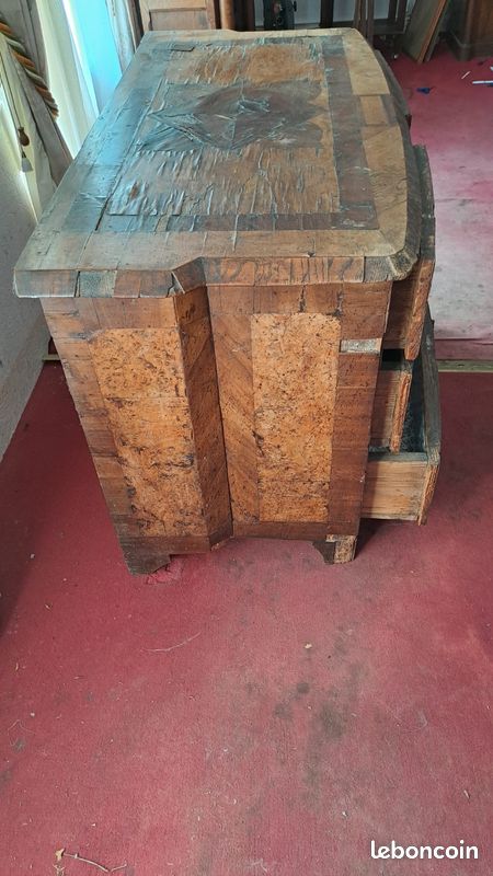 Commode ancienne marqueterie à restaurer (image 2)